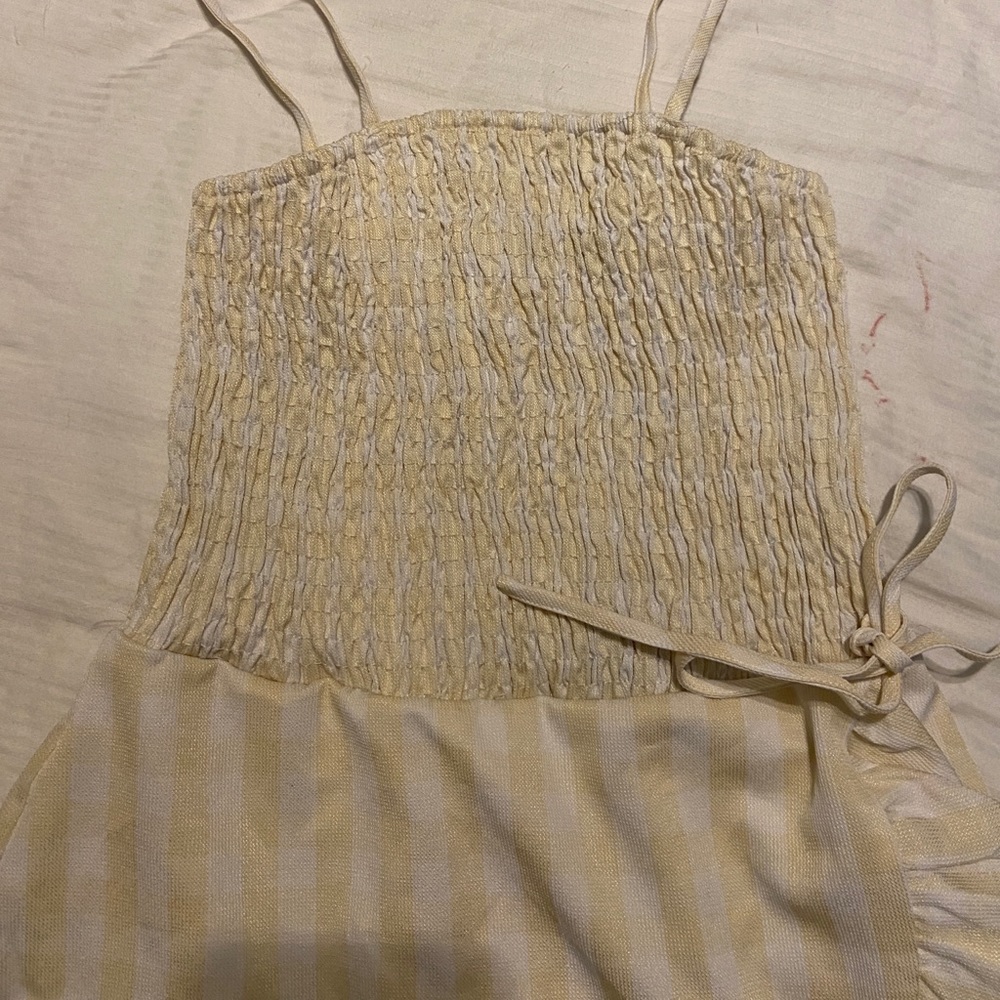 yellow picnic pattern jumper